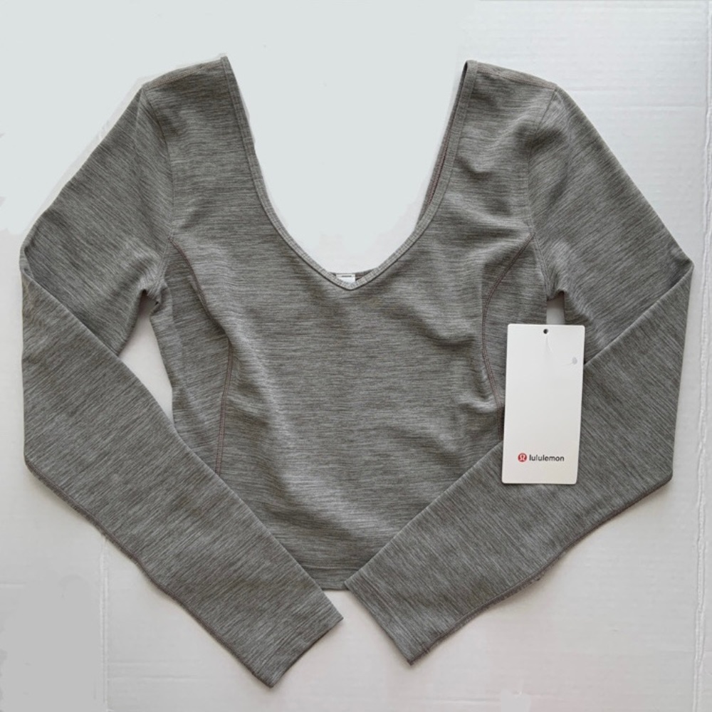 NWT Lululemon Align Tee Long-sleeves Heathered Rover